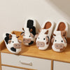 ComfyCuddles ™ Cartoon Cow Warm Plush Slippers